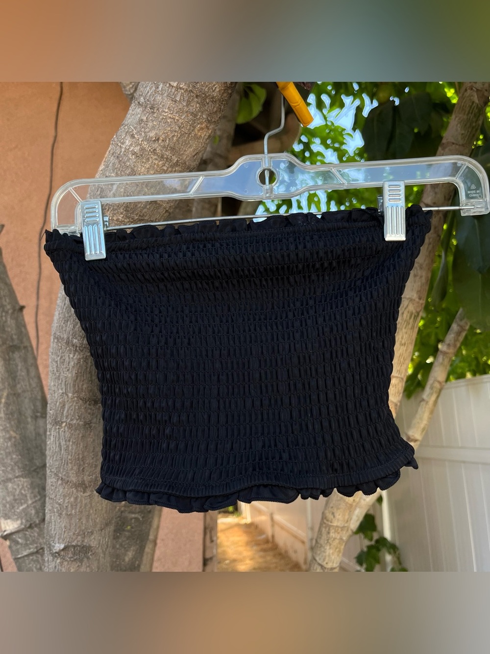 NWT PINK Victoria’s Secret Black Smocked Tube Top .